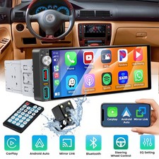 Single 1 Din Car Stereo Apple CarPlay 6.9'' touchscreen Bluetooth Radio SWC USB