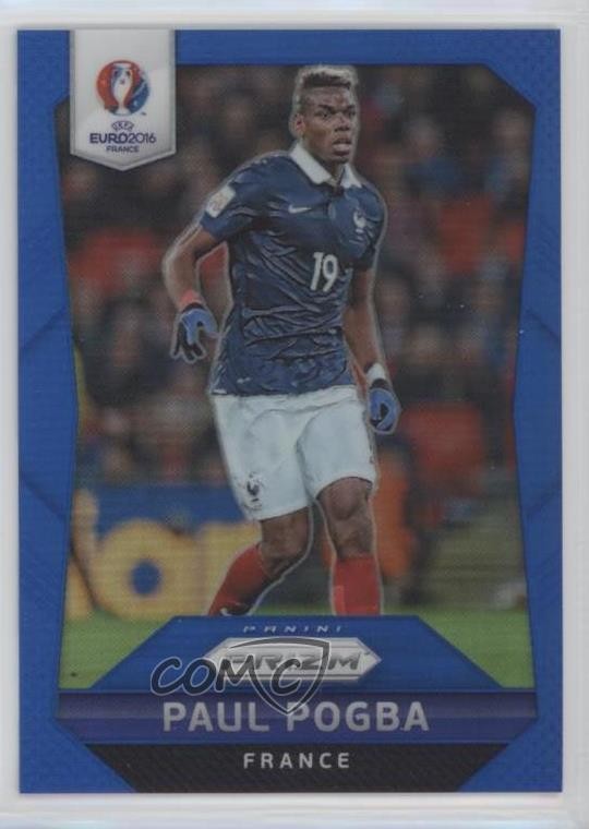 2016 Panini Prizm UEFA Euro Blue Prizm 214/249 Paul Pogba #3 07r2