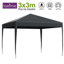 Image of 3x3M 2-Tier Waterproof Gazebo Top Replacement Canopy Sunshade Patio Garden Cover