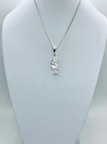 Solid 925 Sterling Silver Santa Muerte Grim Reaper Pendant Made In Taxco Mexico - Picture 6 of 6
