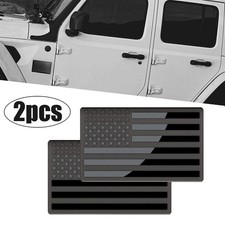 2x 3d Us American Flag Car Sticker Metal Emblem Badge Decal Exterior Accessories