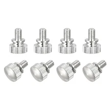8Pcs Knurled Thumb Screws M4x6mm Brass Shoulder Bolts Grip Knobs Nickel Plated