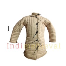 Medieval Gambeson Full Sleeve Padded Armor Aketon Jacket SCA LARP Cosplay Knight