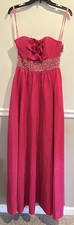 Flirt by Maggie Sottero Hot pink strapless evening gown Size 4