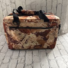 Buc-ees Texas Travel Cooler Bag 24 CANS Bucees Embroidered On Redish Camo Canvas