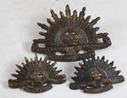 WW1 Australian Commonwealth Military Forces Cap Badge & Collar Badges