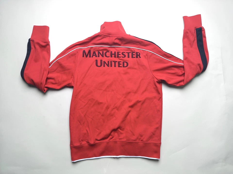 Manchester United Jacket Mens Medium Soccer Nike Full Zip Football Shirt Red Bla - Image 3 of 4