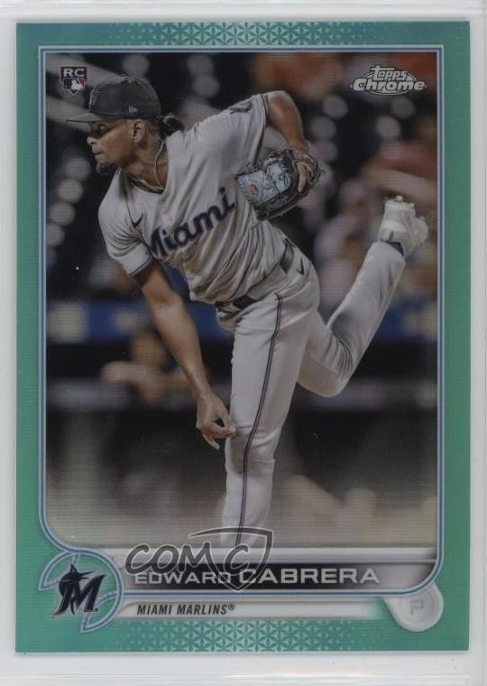 2022 Topps Chrome Aqua Refractor 191/199 Edward Cabrera #64 Rookie RC b4d