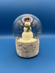 Roman Musical Snow Globe Water Globe Snowmam with birds 