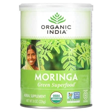 Organic India Organic Moringa Leaf Powder 8 oz 226 g Egg-Free, Gluten-Free,