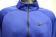 Nike Dri-Fit 1/4 Zip Pullover Men's Large Long Sleeve Athletic Top Navy Blue