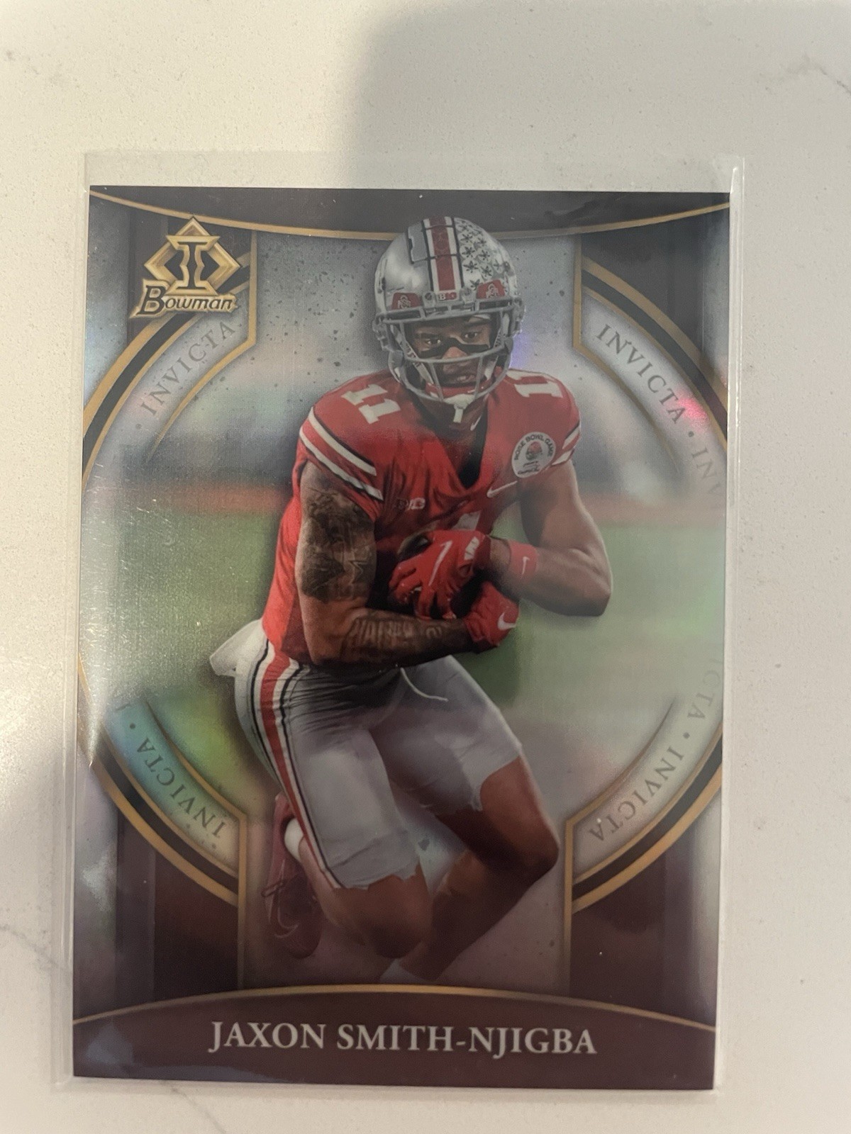 2022 Bowman University Chrome #BI-11 Jaxon Smith-Njigba Invicta Refractor RC