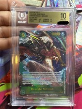 Bandai One Piece OP14-119 Dracule Mihawk Alt Art SEC Foil EN BGS 10