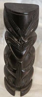 Māori Tiki Statue, (teko teko) 7.25'' Hand Carved Decorative, New Zealand 