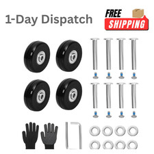 Luggage Replacement Wheels 1.57" Suitcase Repair Kit 4pcs Rubber Caster Set