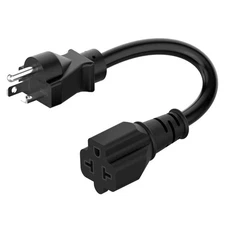 1-Foot 20 AMP Nema 6-20P Extension Cord 12AWG Nema 6-20 Heavy Duty Extension ...