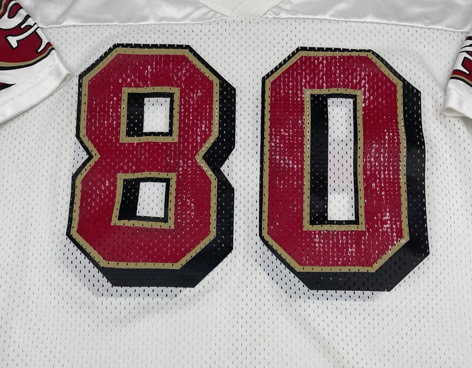 Campeón/San Francisco 49ers/ Camiseta NFL/Hombre Talla 44/Jerry Rice #80/Blanca Foto 4 de 4