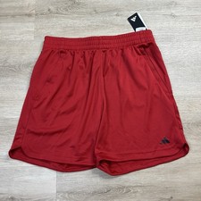 Adidas Axis Shorts 7 Inseam Regular Fit Red IV7886 Mens Size Large NWT