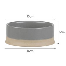Image of Scruffs Scandi Non Tip Pet Food & Water Bowl Grey
