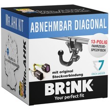 Für Volvo V40 12-19 Brink Anhängerkupplung abnehmbar + 13polig spezifisch