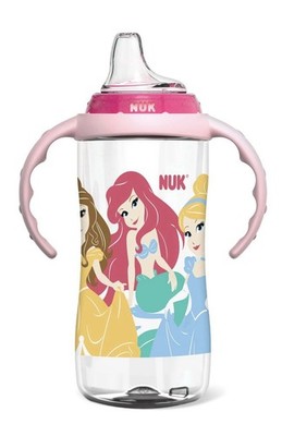 NUK Disney Learner Soft Spout Sippy Cup, Princess, 10 oz, 9+ Months, Girls 2 PK