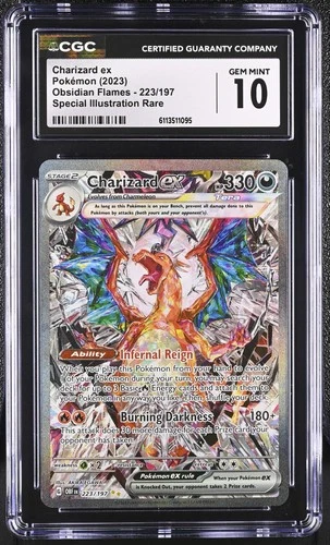 CGC 10 Charizard ex 223/197 Obsidian Flames Special Illustration Rare Pokemon