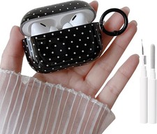 for Airpods Pro 2Nd/1St Generation Clear Case,Cute Polka Dot Pattern Design with