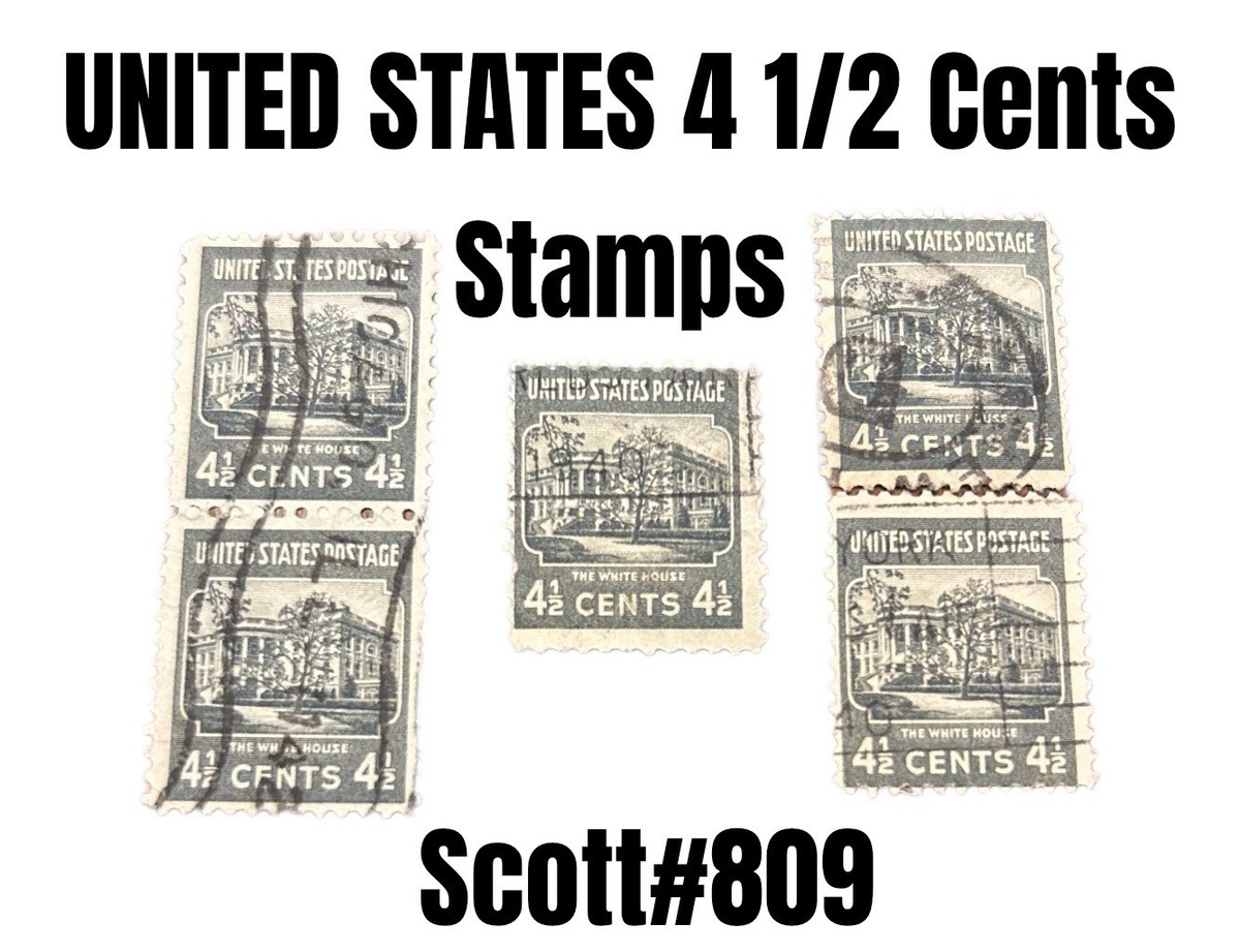 1940 White House Scott# 809 4 1/2c Stamps Lot Of 5 SJXX-714 | eBay