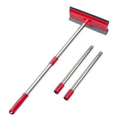 Versatile 2-in-1 Window Cleaner with Long Handle & 55''  for All Surfaces