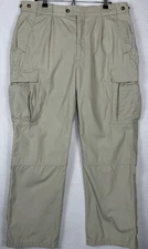 Orvis Men’s 36 Khaki Field Cargo Pants Insect Shield Adjustable Waist Travel