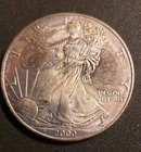 2000 1 oz american silver eagle coin BU .999 Fine Silver Beautif Obverse Toning