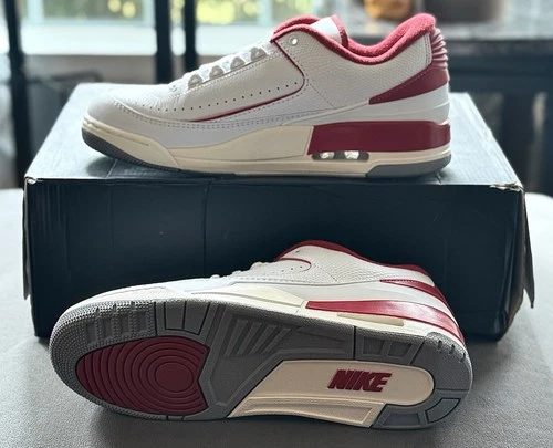 Air Jordan Retro 2 Low “White Varsity Red” Men’s Sz10 FD0380-161