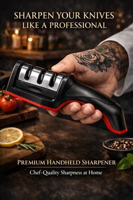 Knife Sharpener 3-5 Stage Pro System Tungsten/Ceramic Kitchen Sharpening Tool