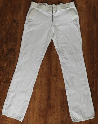 Vintge Versus VERSACE White Zipper Pants Y2K 90s Ittierre Made In Italy Sz 32/46