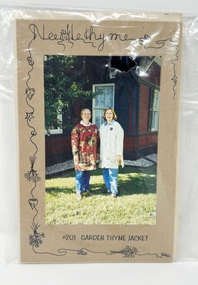 Needle Thy Me Designs Pattern #201 Garden Thyme Jacket Women's One Size Long New