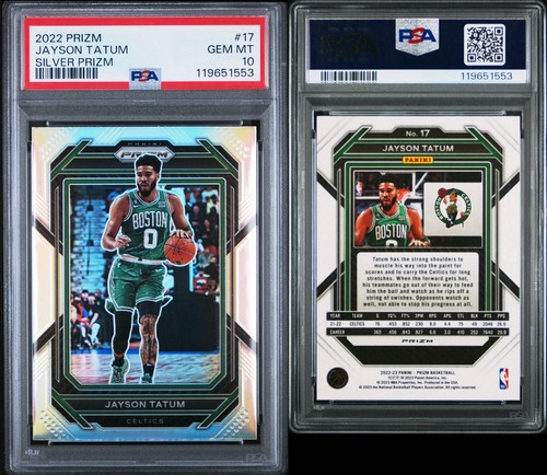 2022 Prizm Jayson Tatum SILVER PRIZM PSA 10 Rare Copy Low Pop