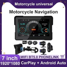 2026 7" Wireless Motorcycle CarPlay Android Auto Navigation Includes 128G SD 