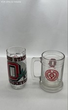 Ohio State Buckeyes Glass Set 2 Pieces 1990 Big Ten Champs Tumbler Mug Vintage