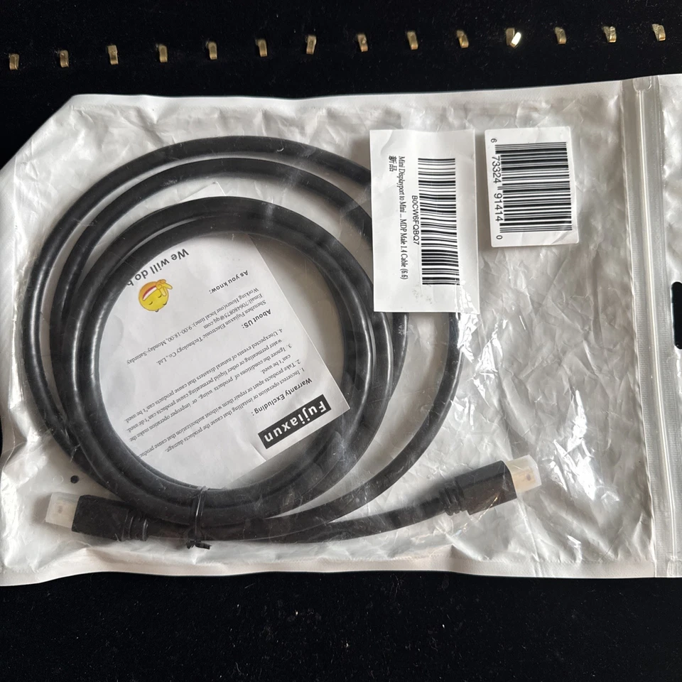 6FT Mini DisplayPort DP 1.2 Male to Male Cable 4K 3D 1080p iMac MacBook Pro Air - Image 3 of 3