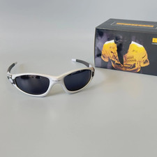 Oakley Straight Jacket Sunglasses Sliver Frame Black Lens Vintage