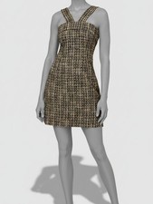 Adrianna Papell Women's Black Tweed Mini Sheath Dress Sz 4
