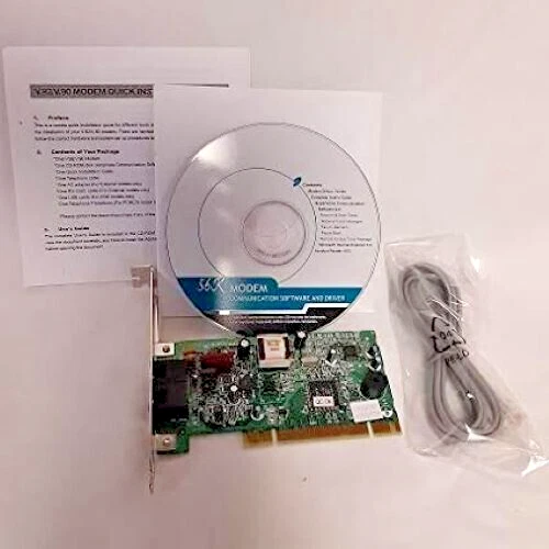 VINTAGE Blitzz TelePipe V.92 56K Modem: Agere (Lucent) PCI Data/Fax on Hold NOS - Image 2 of 4