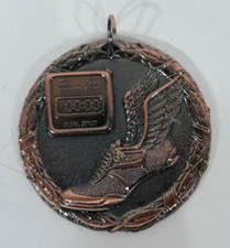 Winged Shoe Shiny Bronze Medal Track Award Medallion