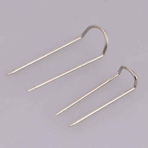 50pcs Metal Pins Silver U-Pin for Jewelry Display Quilt Applique Dressmaker Pins - Foto 8 di 13