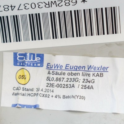 SKODA YETI A-Säulenabdeckung vorne links 5L 5L0867233G 5L0867233 