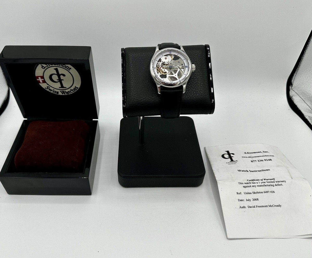 d. Freemont Unitas Skeleton 6497 Swiss Manual Wind 15 Piece