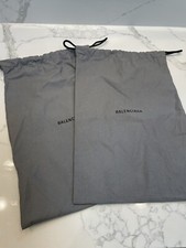 Balenciaga Grey Drawstring Dust Bag Each 15 x 10 Authentic