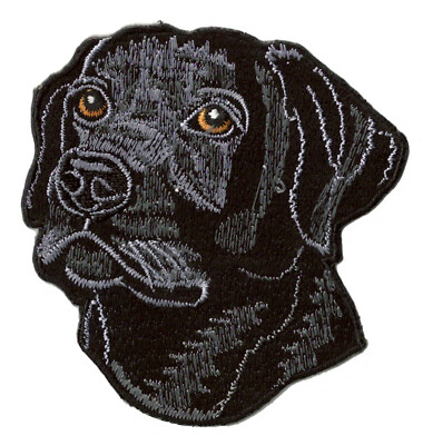 Black Dog Patch Patch Heat Seal Custom Patch Embroidered Badge