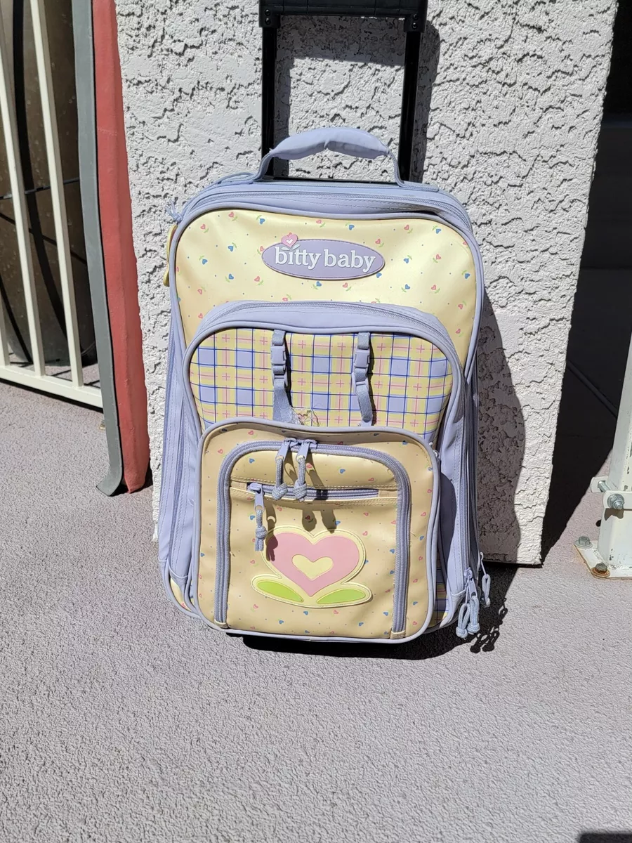 Vintage American Girl Bitty Baby Carry On Luggage Rolling Suitcase Retired