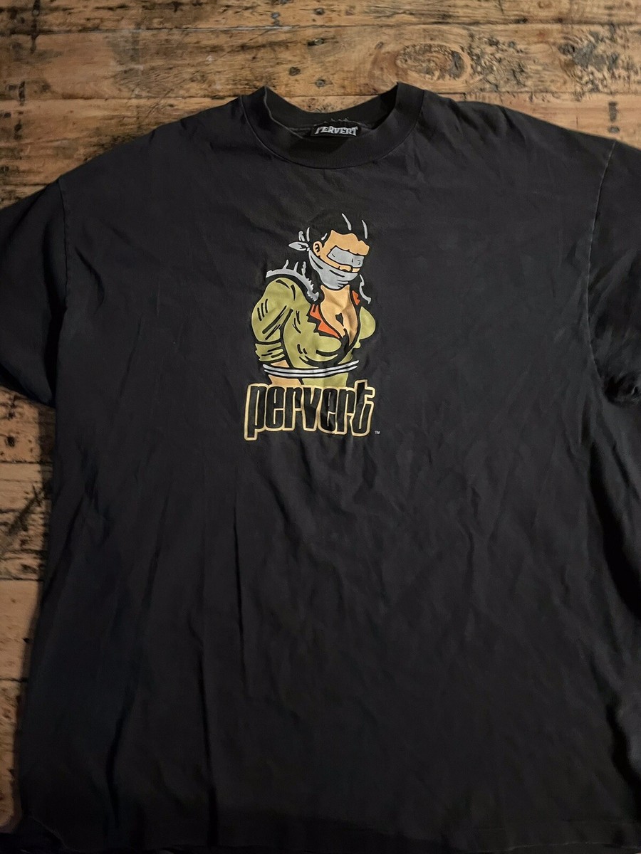 PERVERT Vintage Skateboarding Hip Hop Shirt Early 90's Very Rare